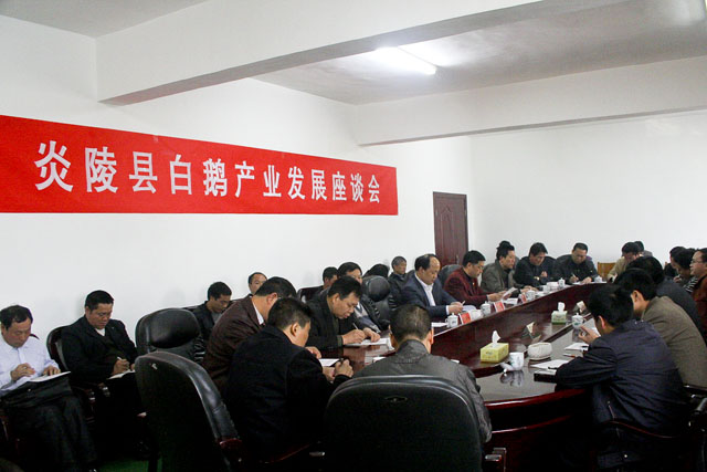 炎陵县召开白鹅产业发展工作座谈会