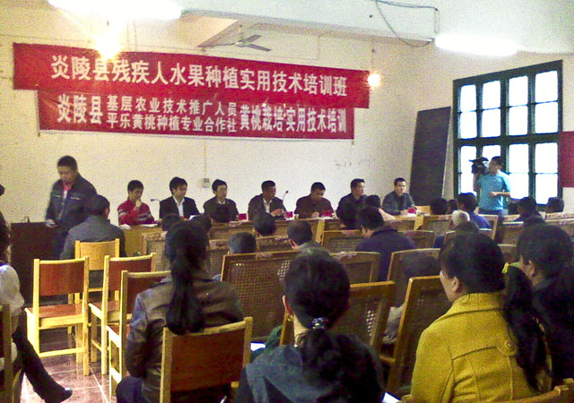 炎陵县残疾人水果种植实用技术培训班在平乐乡举行