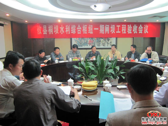 桐坝水利综合枢纽一期闸坝工程顺利通过预验收