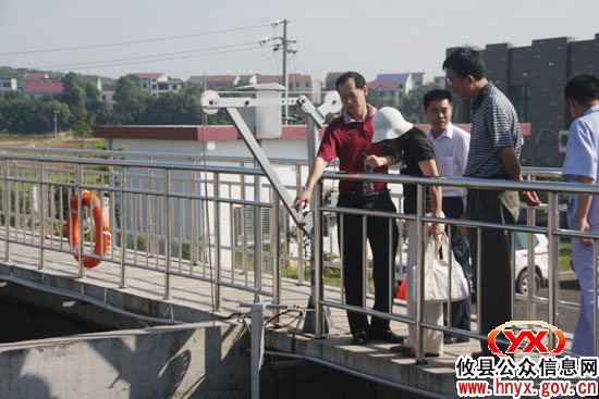 省督查验收组来攸县督查验收污水处理厂