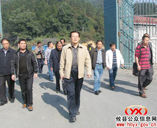 国土资源部许大纯一行来攸县进行专项工作检查