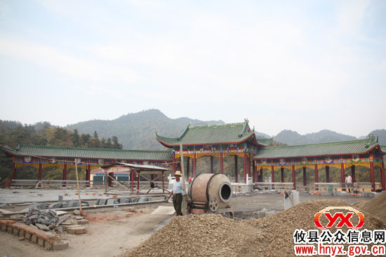 【旅游开发】攸县酒仙湖景区观景廊亭已具雏形