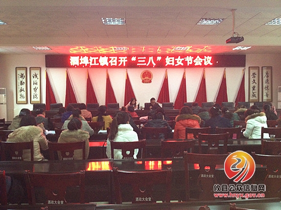 酒埠江镇召开“三八”妇女节会议