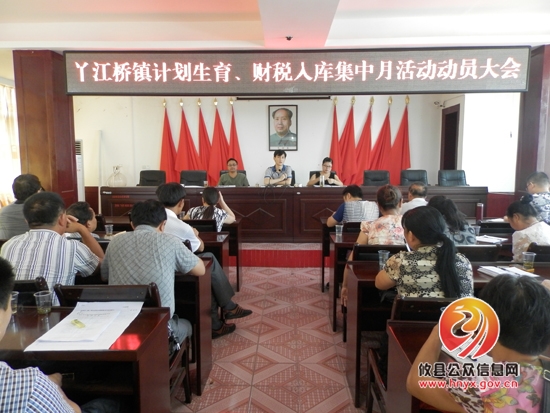 丫江桥镇召开计划生育、财税入库集中月活动动员大会