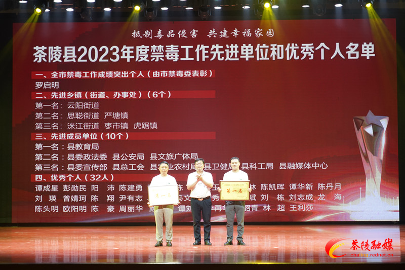 茶陵县举行2024年“6·26”国际禁毒日集中宣传活动