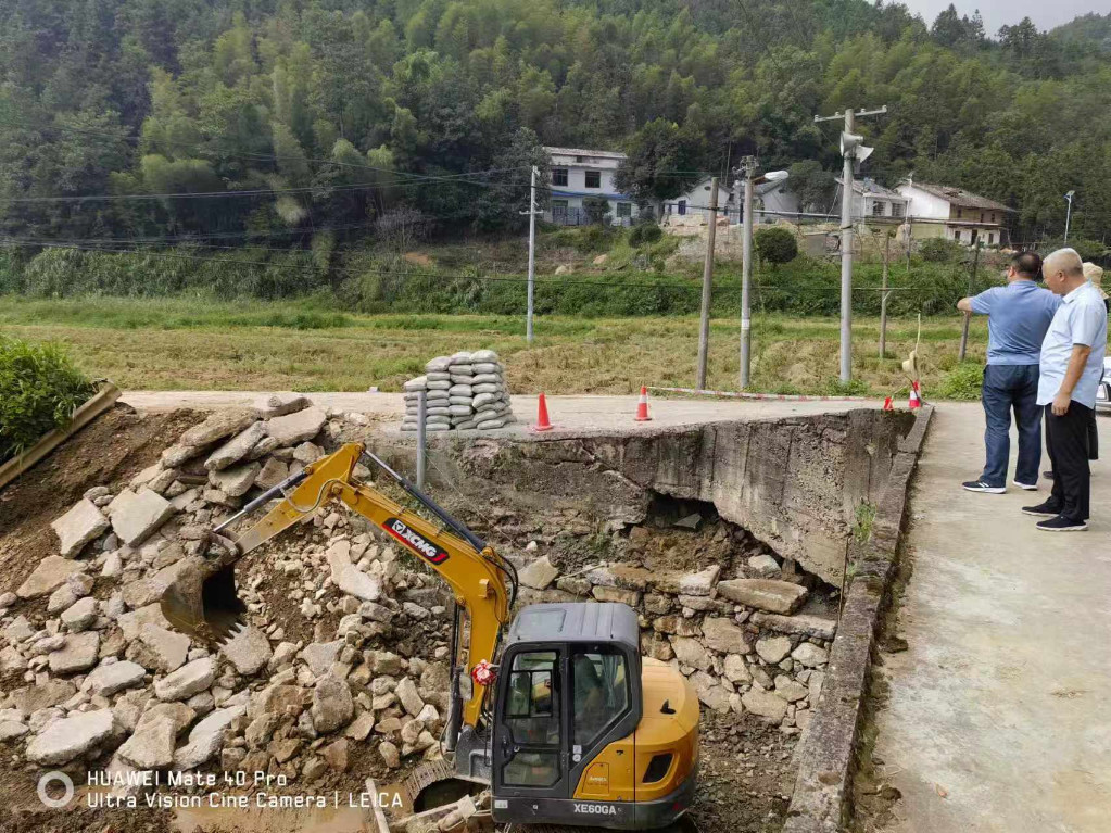 沩山镇：修复水毁河堤，保障民生安全