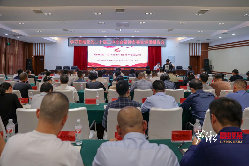 学习贯彻党的二十届三中全会精神市委宣讲团报告会在芦淞区举行