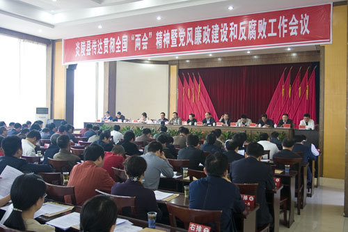 炎陵县召开传达贯彻全国“两会”精神及党风廉政建设和反腐败工作会议