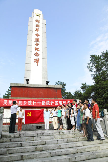 县统计局举行统计入职宣誓活动