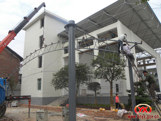 体育场配套设施正在完善