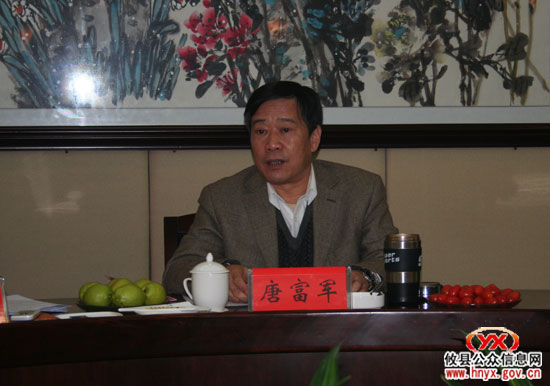 省文化厅巡视员唐富军一行来我县调研文化工作