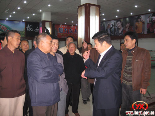 茶陵部分离退休老干部到网岭参观市场建设