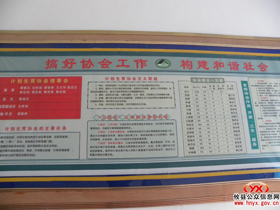 乡镇见闻：新市镇新联村积极推行“阳光计生”工程