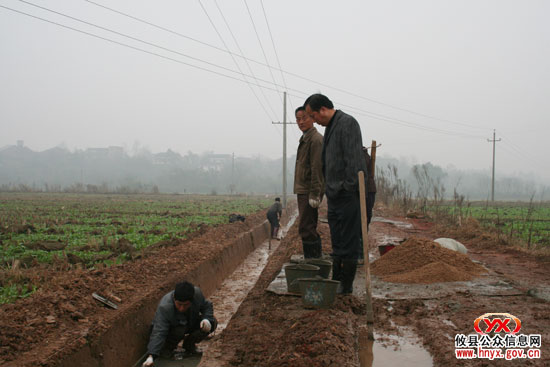 县农综办检查指导农综开发土地治理项目建设
