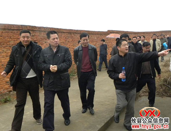 副市长李异建一行来我县视察农村环保工作