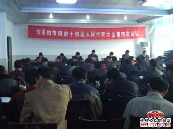 柏市镇十四届人大四次会议举行杨喜兰当选为镇长