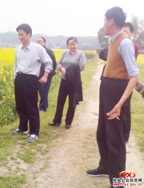 攸县县委常委、统战部长汤小红等到坪阳庙乡指导工作