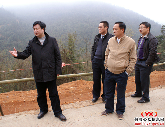 常务副县长李能斌深入S315攸县段建设工地督查