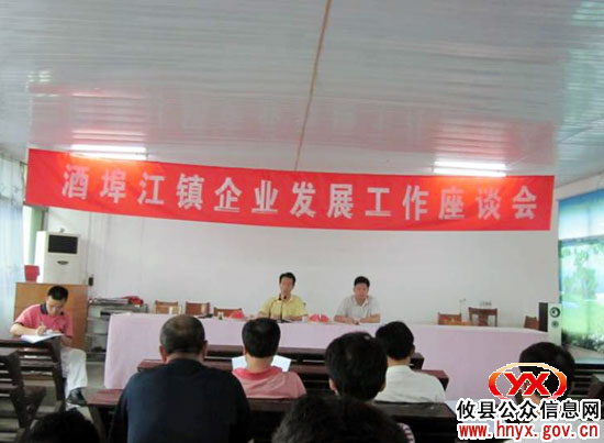攸县酒埠江镇召开企业发展座谈会