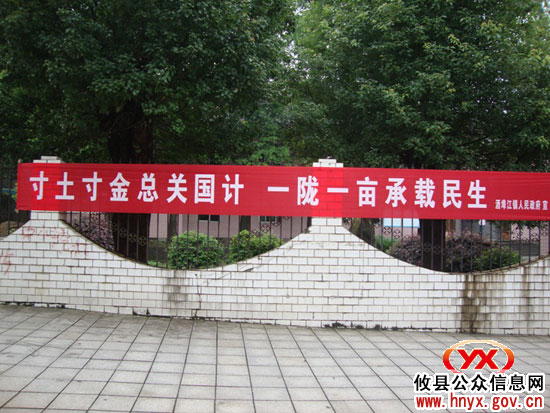 攸县酒埠江镇采取多形式宣传“节约土地”
