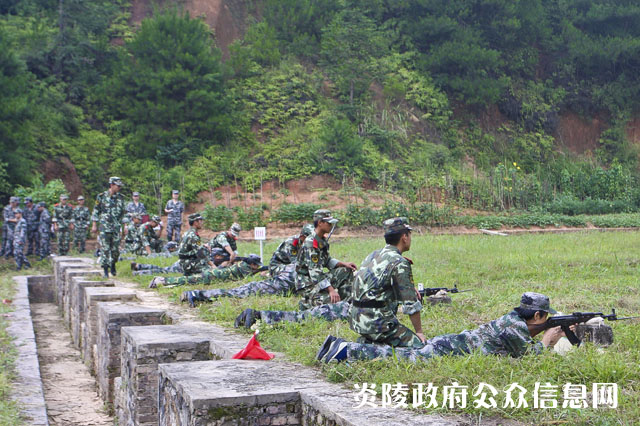 我县县级干部参加军事日活动