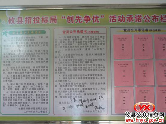 攸县招标投标管理局开展“创先争优 党员承诺”主题活动