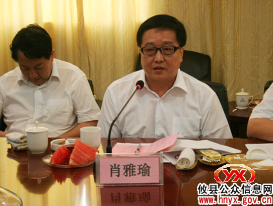 省人大常委会副主任肖雅瑜一行来攸县视察
