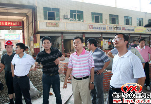胡湘之一行督查攸县县城有关提质改造工程建设情况