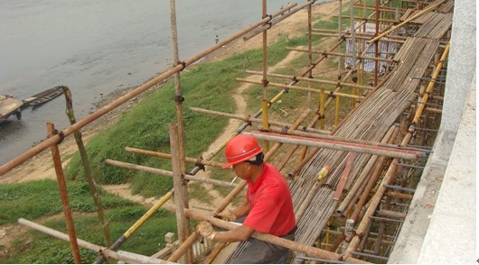 湘江风光带河东段立体绿化工程建设如火如荼进行
