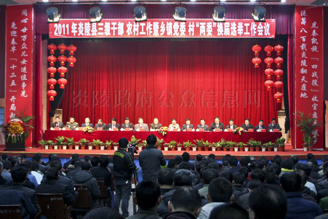 炎陵县召开三级干部农村工作暨乡镇党委村“两委”换届选举工作会议