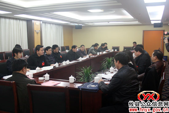 全体县政协委员进行分组协商和讨论