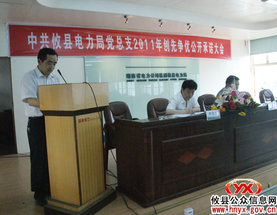 攸县电力局以开展党员公开承诺活动促进机关创先争优