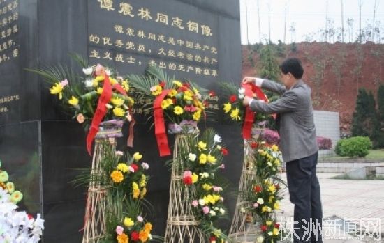 【外埠媒体话攸州】国务院机关事务管理局刘铜锤一行赴攸县为谭震林扫墓