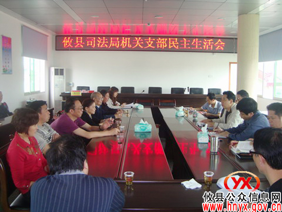 攸县司法局召开机关支部民主生活会