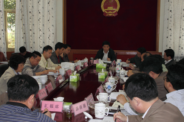 彭新军主持召开茶陵县政府常务会议