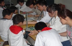 芦淞区疾控中心开展小学生血压复核工作