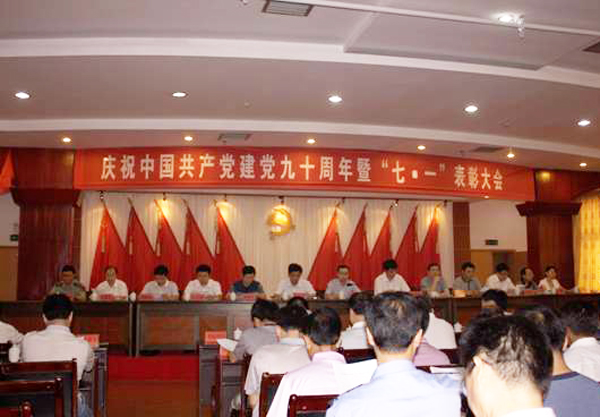 茶陵县庆祝中国共产党建党九十周年表彰大会隆重举行
