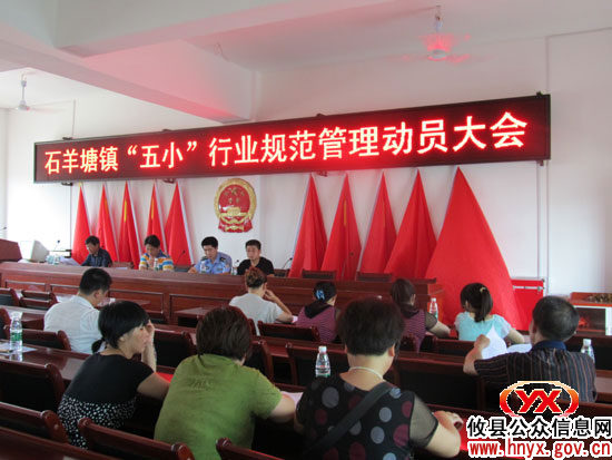 攸县石羊塘镇进行“五小”行业规范管理工作动员