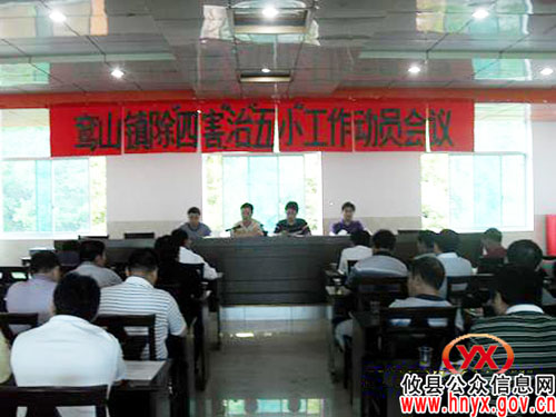 攸县鸾山镇进行除“四害”、治“五小”工作动员