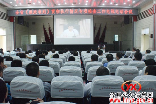 攸县组织收看收听全省《廉政准则》贯彻执行情况专项检查工作视频会议