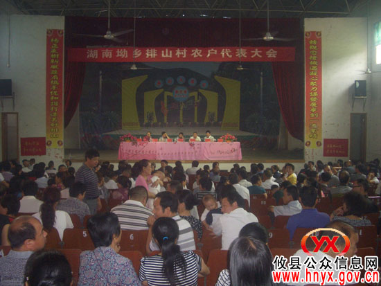 攸县湖南坳乡排山村召开农户代表大会