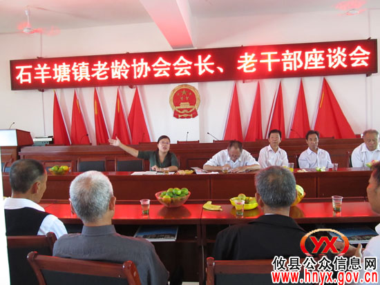 攸县石羊塘镇召开老龄协会会长和老干部座谈会