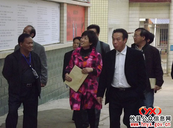 省义务教育合格学校验收评估组到石羊塘检查指导工作