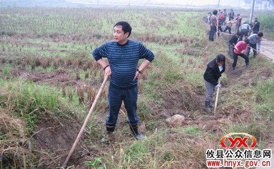 攸县柏市镇温水村两天清淤水渠5千米
