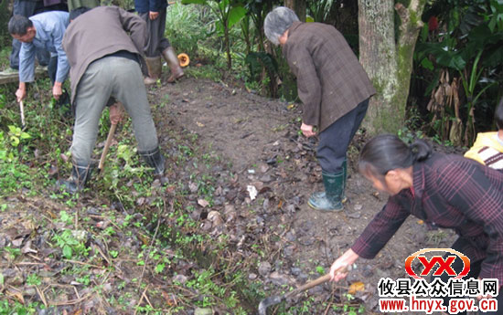 攸县柏市镇温水村两天清淤水渠5千米
