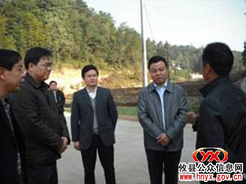 胡湘之一行到坪阳庙乡进行工作视察
