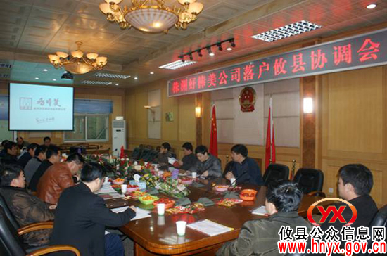 攸县围绕株洲好棒美公司落户本埠召开协调会