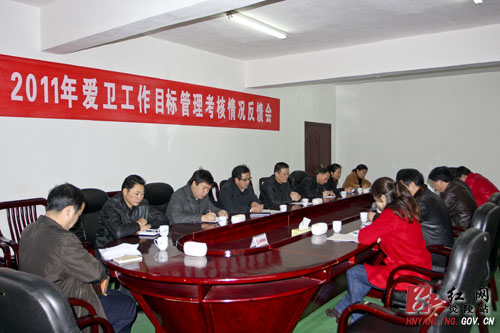 市爱卫工作目标管理考核组一行来炎考核