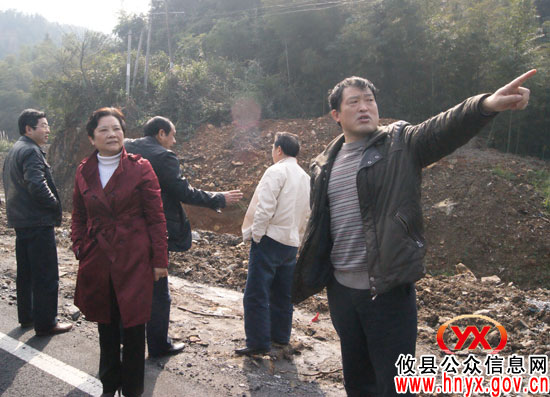 夏玉珠一行视察宁排公路拓宽改造工程建设情况