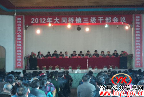 张建良到大同桥镇参加三级干部会议